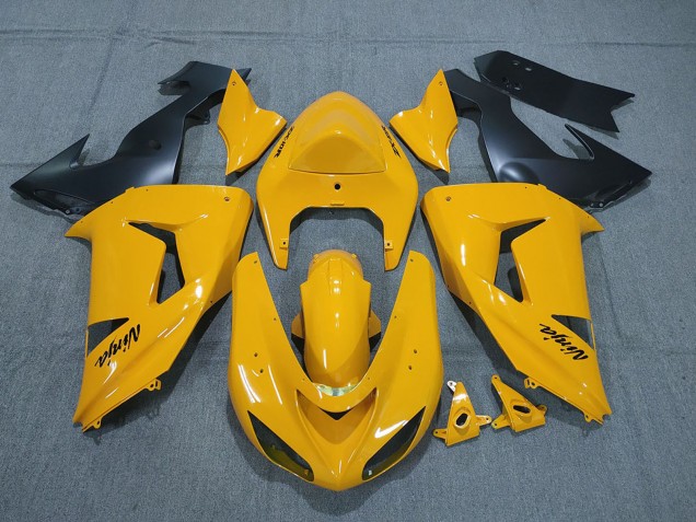 Yellow Black Ninja 2006-2007 Kawasaki ZX10R Motorcycle Fairings