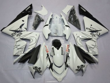 White Corona 2004-2005 Kawasaki ZX10R Motorcycle Fairings