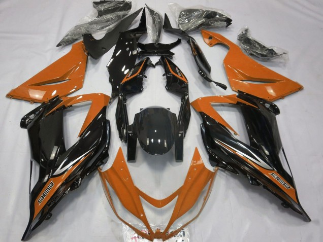 Orange Glossy Black 2013-2018 Kawasaki ZX6R Motorcycle Fairings