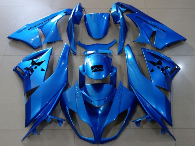 Blue 2009-2012 Kawasaki ZX6R Motorcycle Fairings