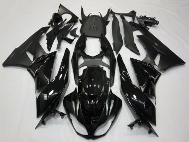 Glossy Black Matte Black 2009-2012 Kawasaki ZX6R Motorcycle Fairings