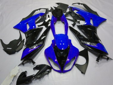 Blue Glossy Black 2009-2012 Kawasaki ZX6R Motorcycle Fairings