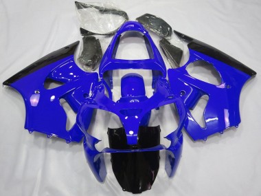 Blue Glossy Black 2000-2002 Kawasaki ZX6R Motorcycle Fairings