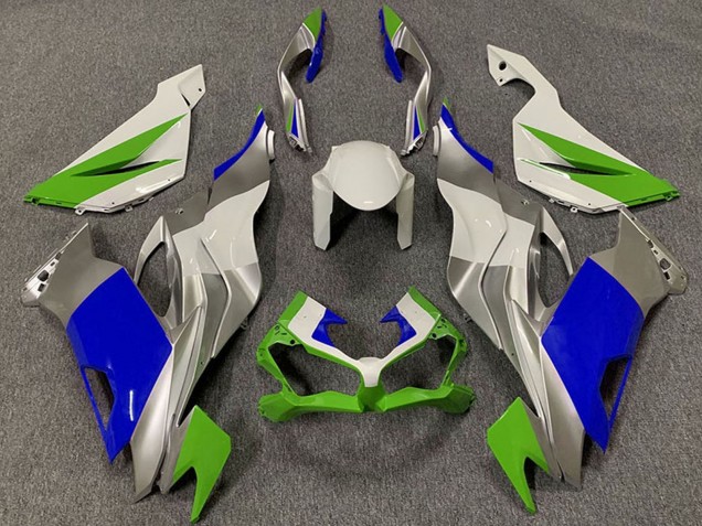 White Silver Green Blue 2019-2022 Kawasaki ZX6R Motorcycle Fairings