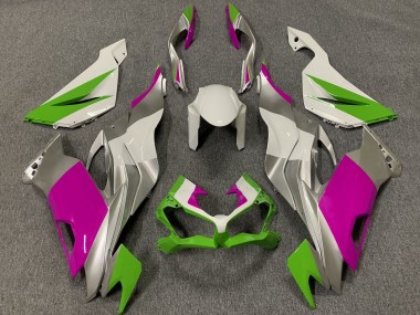 White Silver Green Pink 2019-2022 Kawasaki ZX6R Motorcycle Fairings