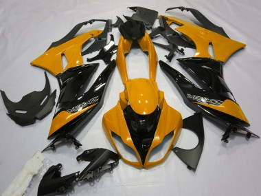 Orange Glossy Black 2009-2012 Kawasaki ZX6R Motorcycle Fairings