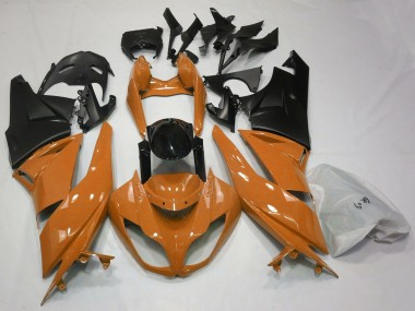 Orange Glossy Black Matte Black 2009-2012 Kawasaki ZX6R Motorcycle Fairings