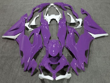 White Purple 2019-2022 Kawasaki ZX6R Motorcycle Fairing