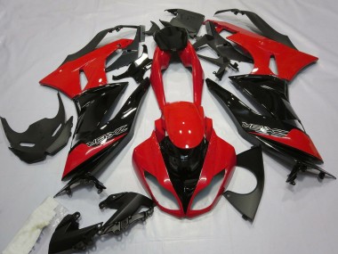 Red Glossy Black 2009-2012 Kawasaki ZX6R Motorcycle Fairings