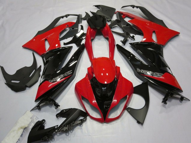 Red Glossy Black 2009-2012 Kawasaki ZX6R Motorcycle Fairings