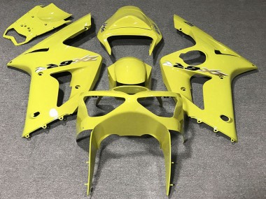 Yellow 2003-2004 Kawasaki ZX6R Motorcycle Fairings