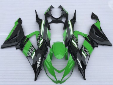 Green Black White 2013-2018 Kawasaki ZX6R Motorcycle Fairings