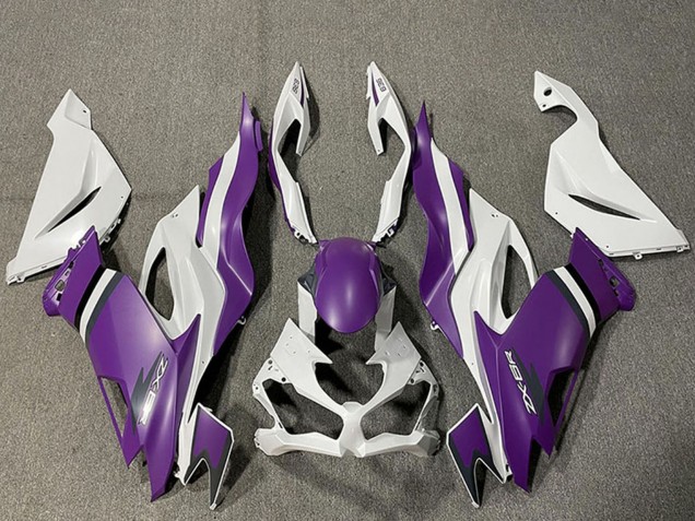 White Purple 2019-2022 Kawasaki ZX6R Motorcycle Fairings