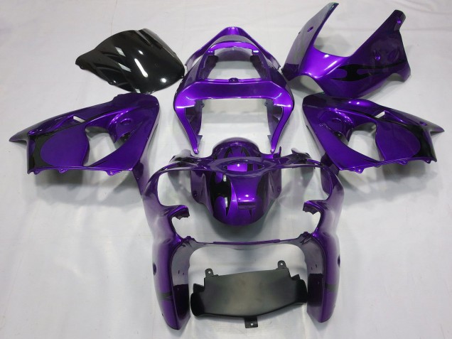 Purple 2000-2002 Kawasaki ZX6R Motorcycle Fairings