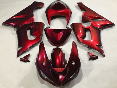 Metallic Red 2005-2006 Kawasaki ZX6R Motorcycle Fairings