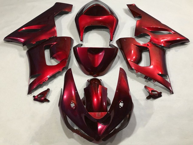 Metallic Red 2005-2006 Kawasaki ZX6R Motorcycle Fairings