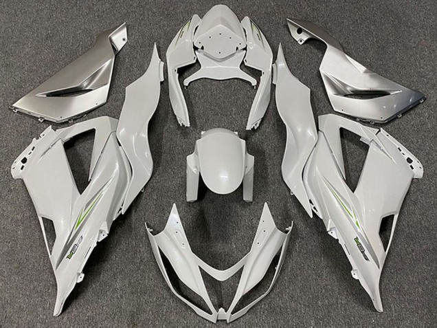 Pearl White Green 2013-2018 Kawasaki ZX6R Motorcycle Fairings