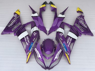 Purple Yellow White Blue 2013-2018 Kawasaki ZX6R Motorcycle Fairings