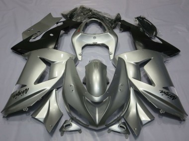 Silver 2003-2004 Kawasaki ZX6R Motorcycle Fairings