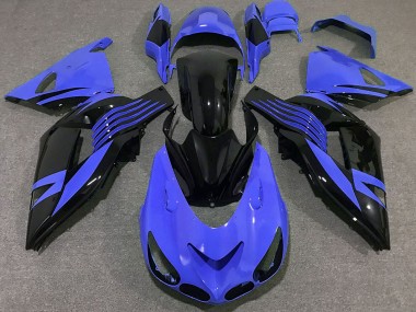 Blue Glossy Black 2006-2011 Kawasaki ZX14R Motorcycle Fairings
