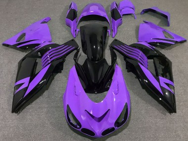 Purple Glossy Black 2006-2011 Kawasaki ZX14R Motorcycle Fairing