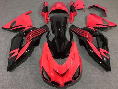 Red Glossy Black 2006-2011 Kawasaki ZX14R Motorcycle Fairing