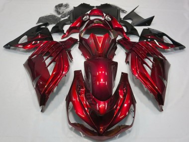 Red Glossy Black 2012-2024 Kawasaki ZX14R ZZR1400 Motorcycle Fairing