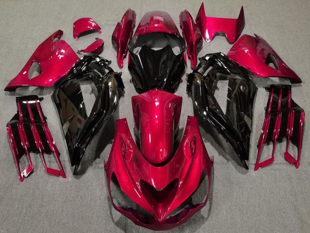 Red Glossy Black 2012-2024 Kawasaki ZX14R ZZR1400 Motorcycle Fairings