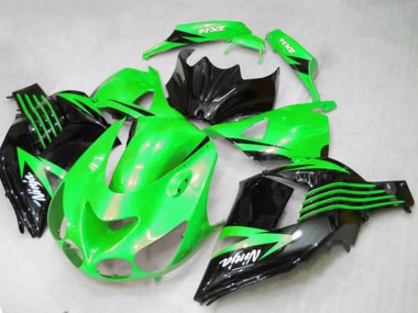 Green Glossy Black White Ninja 2012-2024 Kawasaki ZX14R ZZR1400 Motorcycle Fairings