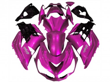 Hot Pink Black 2012-2024 Kawasaki ZX14R ZZR1400 Motorcycle Fairings