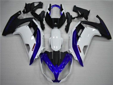 White Blue Matte Black 2009-2011 Kawasaki Ninja 650R Motorcycle Fairings