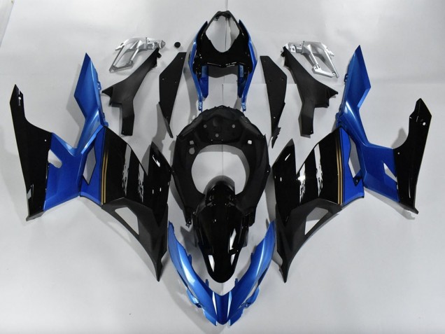 Blue Glossy Black 2018-2024 Kawasaki Ninja 400 Motorcycle Fairings