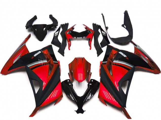 Red Black 2013-2024 Kawasaki Ninja 300 Motorcycle Fairings