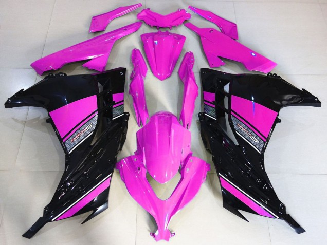 Hot Pink Black 2013-2024 Kawasaki Ninja 300 Motorcycle Fairings