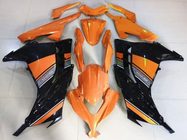 Orange Black 2013-2024 Kawasaki Ninja 300 Motorcycle Fairings