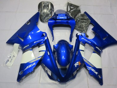 Blue White 2000-2001 Yamaha R1 Motorcycle Fairings