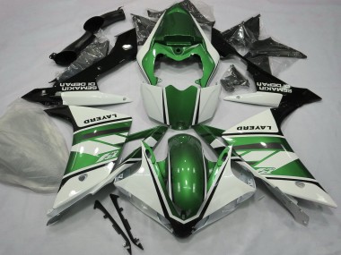 White Green Black 2007-2008 Yamaha R1 Motorcycle Fairings