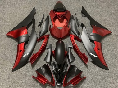 Red Matte Black 2008-2016 Yamaha R6 Motorcycle Fairings