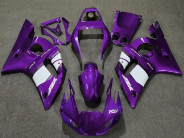 Dark Purple White 1998-2002 Yamaha R6 Motorcycle Fairings