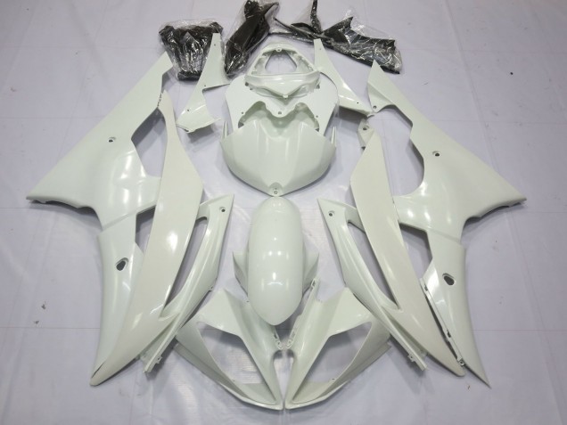 Pearl White 2008-2016 Yamaha R6 Motorcycle Fairings