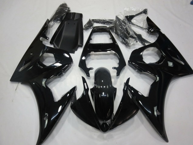 Glossy Black 2005 Yamaha R6 Motorcycle Fairings