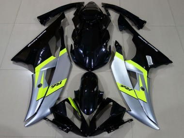 Silver Neon Green Glossy Black 2008-2016 Yamaha R6 Motorcycle Fairings