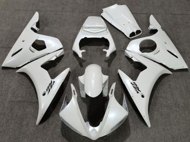 Pearl White 2005 Yamaha R6 Motorcycle Fairings