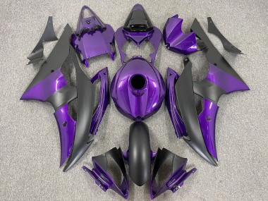 Purple Matte Black 2008-2016 Yamaha R6 Motorcycle Fairings