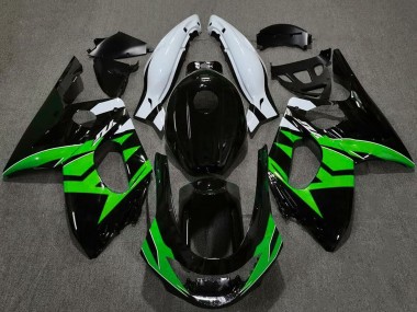 Glossy Black Green White 1996-2007 Yamaha YZF600R Thundercat Motorcycle Fairings