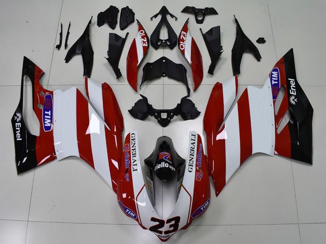 White Red Glossy Black Generali Tim 23 2015-2020 Ducati 959 1299 Motorcycle Fairings