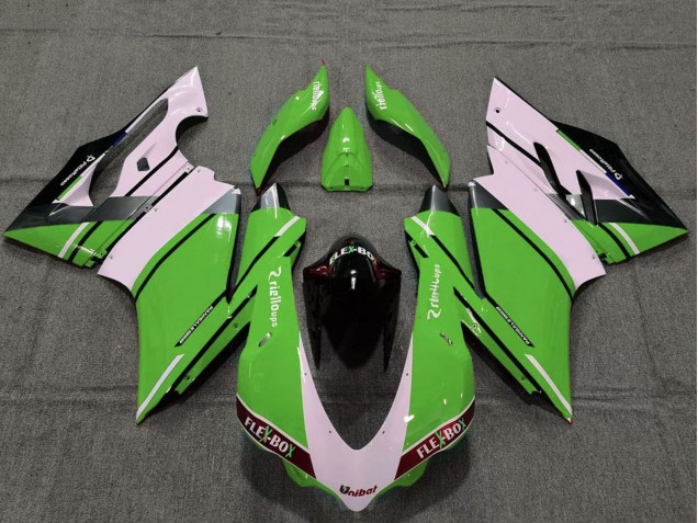 White Green Glossy Black Unibat Flex-Box OEM Style 2015-2020 Ducati 959 1299 Motorcycle Fairings