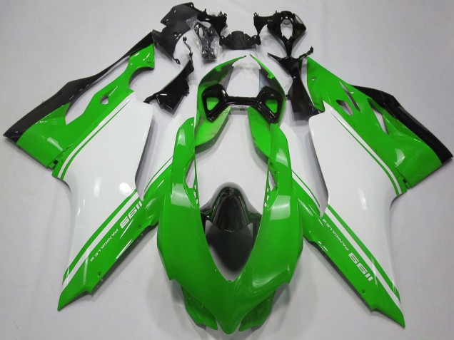 Glossy Green White Black 2011-2014 Ducati 1199 Motorcycle Fairings