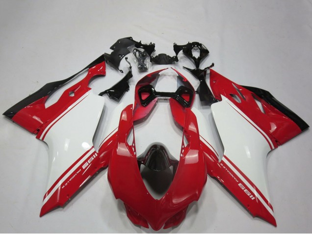 White Red Black OEM Style 2011-2014 Ducati 1199 Motorcycle Fairings