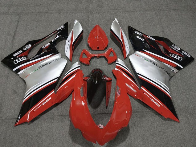 Red Silver Black Performance 2011-2014 Ducati 1199 Motorcycle Fairings
